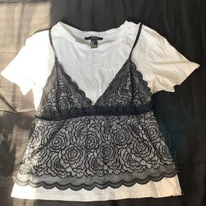 Forever 21, Size M, white and black